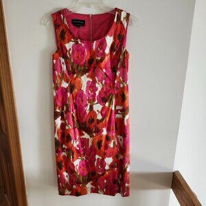 New Jones New York summer floral cotton spandex dress with tags